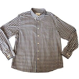 Goodfellow & Co men's XL standard pink blue plaid button-up casual dressy shirt